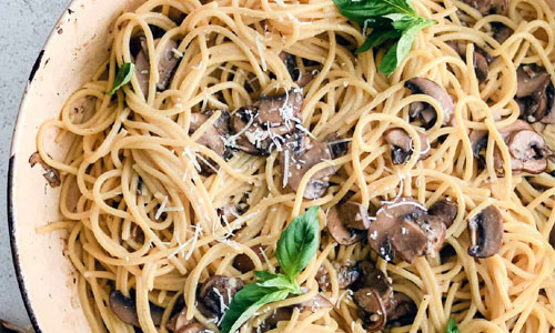 Mushroom Garlic Pasta